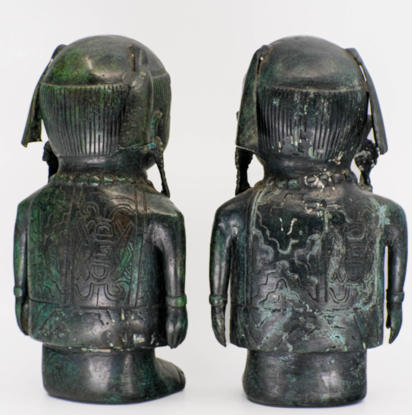 Nopiloa Vercruz style bronze sculptures.