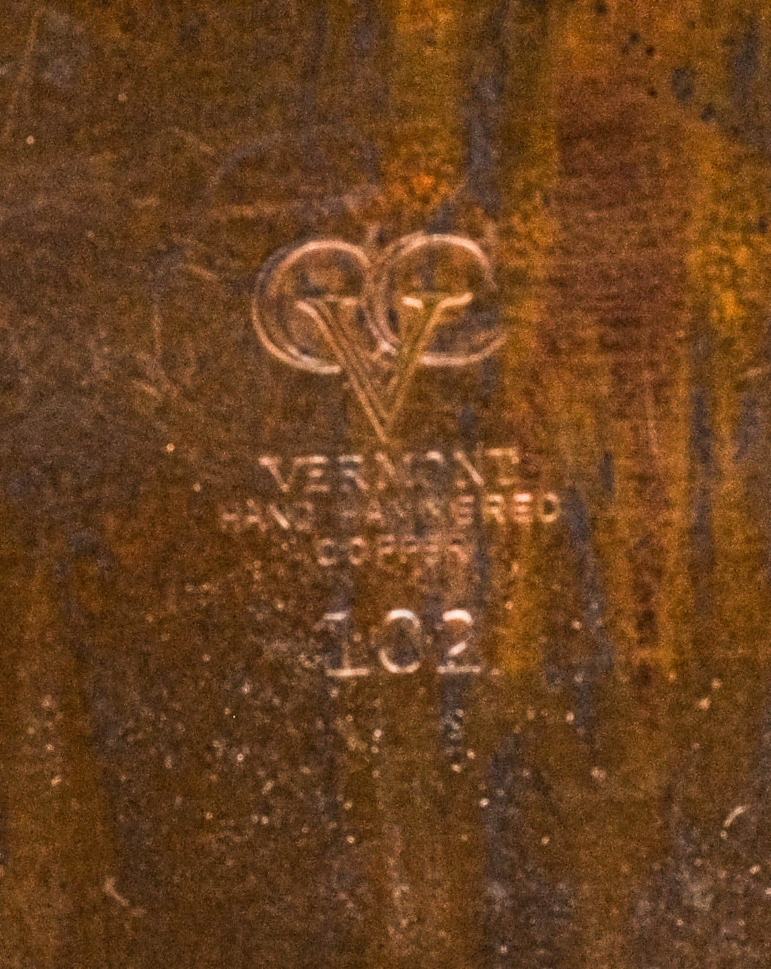 Copper MCM leaf bookends Vermont Copper Crafters 1940-1950