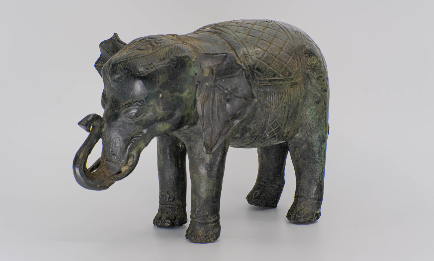 Khmer style bronze elephant
