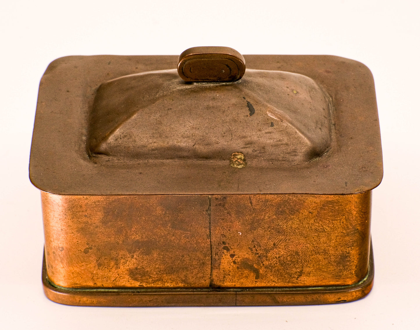Arts and crafts copper lidded box