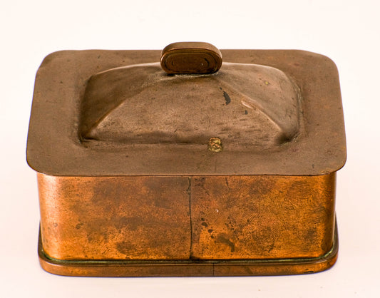 Arts and crafts copper lidded box
