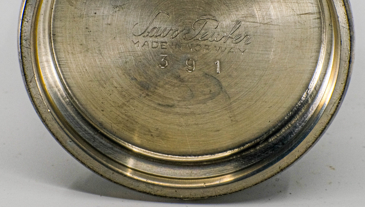 Modernist pewter vase Norway.