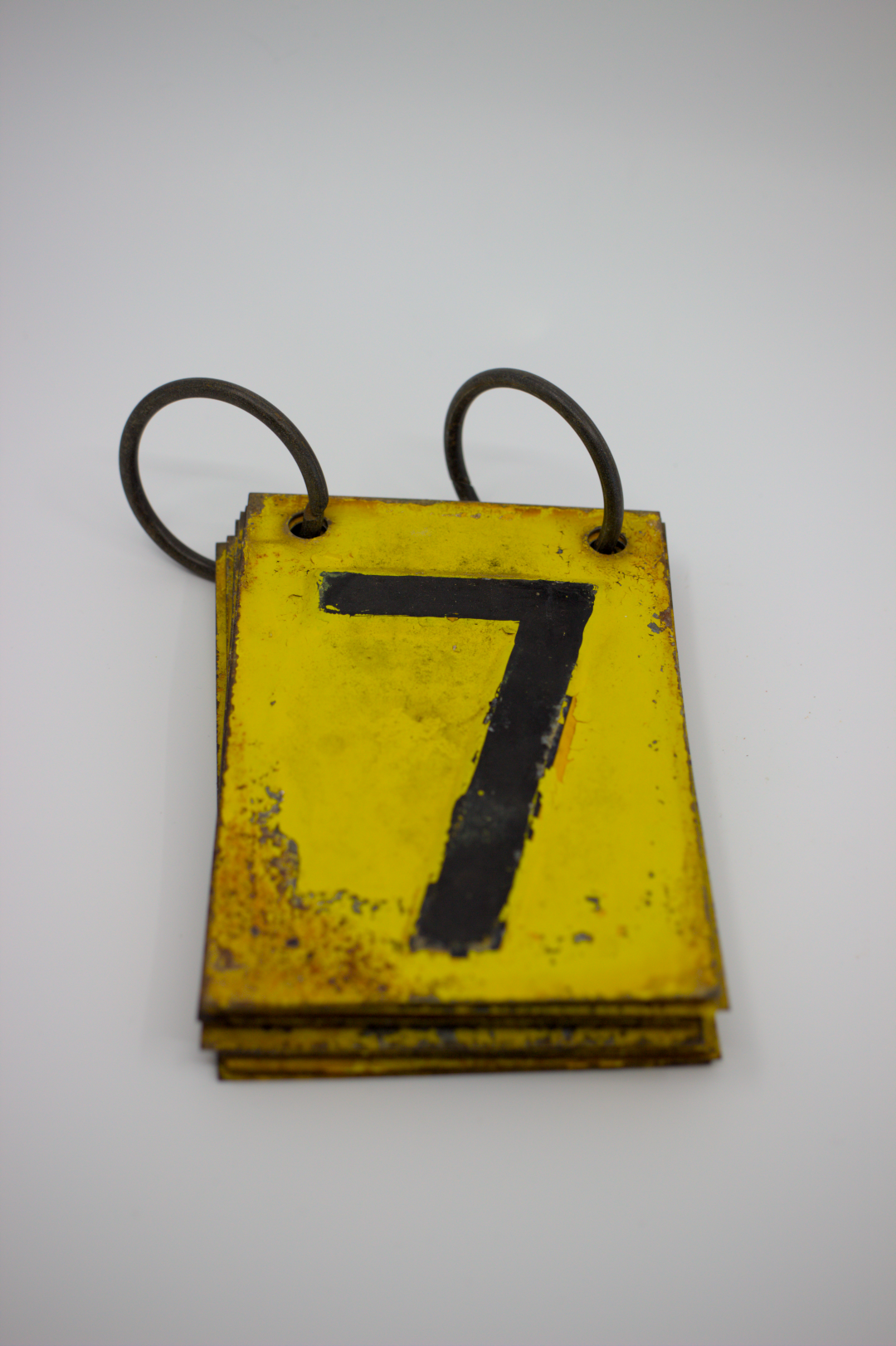 Vintage metal scoreboard numbers